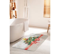 Коврик для ванной комнаты и туалета противоскользящий JOYARTY "Новогодняя открытка" 60х100 см bath_78067_60x100