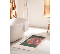 Коврик для ванной комнаты и туалета противоскользящий JOYARTY "Девушка с цветком" 60х100 см bath_387150_60x100