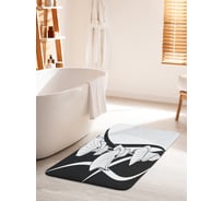 Коврик для ванной комнаты и туалета противоскользящий JOYARTY "Каллы графика" 60х100 см bath_59682_60x100