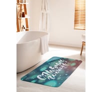 Коврик для ванной комнаты и туалета противоскользящий JOYARTY "Новогоднее послание" 60х100 см bath_419810_60x100