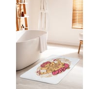 Коврик для ванной комнаты и туалета противоскользящий JOYARTY "Ганеша на фоне мандалы" 60х100 см bath_59868_60x100