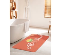 Коврик для ванной комнаты и туалета противоскользящий JOYARTY "Ананасовый Алоха" 60х100 см bath_95381_60x100
