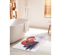 Коврик для ванной комнаты и туалета противоскользящий JOYARTY "Два лебедя" 60х100 см bath_91939_60x100