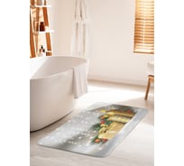 Коврик для ванной комнаты и туалета противоскользящий JOYARTY "Подарок при свечах" 60х100 см bath_78059_60x100