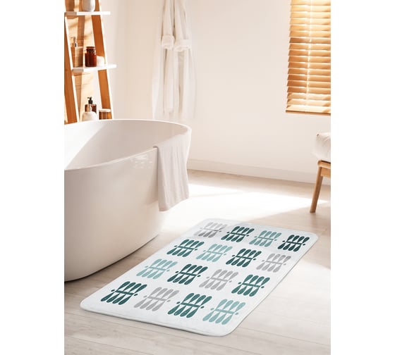 Коврик для ванной комнаты и туалета противоскользящий JOYARTY "Скандинавский минимализм" 60х100 см bath_92265_60x100 1
