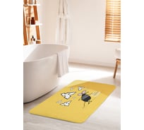 Коврик для ванной комнаты и туалета противоскользящий JOYARTY "Крутая мышь" 60х100 см bath_378410_60x100