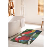 Коврик для ванной комнаты и туалета противоскользящий JOYARTY "Пара попугаев" 60х100 см bath_79851_60x100