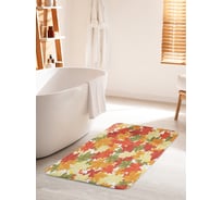 Коврик для ванной комнаты и туалета противоскользящий JOYARTY "Осенние кленовые листья" 60х100 см bath_85021_60x100