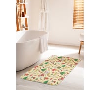 Коврик для ванной комнаты и туалета противоскользящий JOYARTY "Новогодние игрушки" 60х100 см bath_378602_60x100