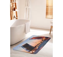 Коврик для ванной комнаты и туалета противоскользящий JOYARTY "Разведенный мост" 60х100 см bath_378825_60x100