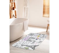 Коврик для ванной комнаты и туалета противоскользящий JOYARTY "Уют Парижа" 60х100 см bath_41653_60x100