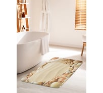 Коврик для ванной комнаты и туалета противоскользящий JOYARTY "Рамка из ракушек" 60х100 см bath_80511_60x100