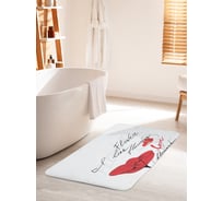 Коврик для ванной комнаты и туалета противоскользящий JOYARTY "Я люблю цветы" 60х100 см bath_53352_60x100