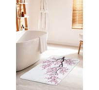 Коврик для ванной комнаты и туалета противоскользящий JOYARTY "Яблоня в цвету" 60х100 см bath_31315_60x100