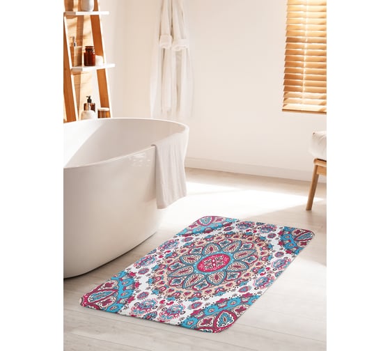 Коврик для ванной комнаты и туалета противоскользящий JOYARTY "Восточная сказка" 60х100 см bath_33879_60x100 1