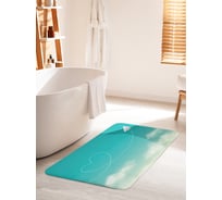 Коврик для ванной комнаты и туалета противоскользящий JOYARTY "Бумажный самолётик" 60х100 см bath_67630_60x100