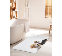 Коврик для ванной комнаты и туалета противоскользящий JOYARTY "Щенок с мамой" 60х100 см bath_58207_60x100