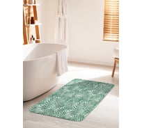 Коврик для ванной комнаты и туалета противоскользящий JOYARTY "Кружево тропиков" 60х100 см bath_36032_60x100