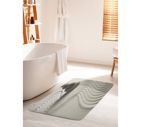 Коврик для ванной комнаты и туалета противоскользящий JOYARTY "Сад дзен" 60х100 см bath_91596_60x100 1