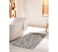 Коврик для ванной комнаты и туалета противоскользящий JOYARTY "Полотно из гальки" 60х100 см bath_91602_60x100