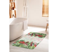 Коврик для ванной комнаты и туалета противоскользящий JOYARTY "Украшенные елки" 60х100 см bath_37068_60x100