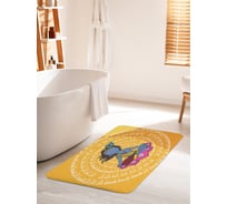 Коврик для ванной комнаты и туалета противоскользящий JOYARTY "Медитация божества" 60х100 см bath_63271_60x100