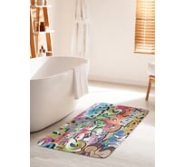 Коврик для ванной комнаты и туалета противоскользящий JOYARTY "Яркий граффити" 60х100 см bath_65121_60x100