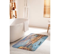 Коврик для ванной комнаты и туалета противоскользящий JOYARTY "Венеция под закатным небом" 60х100 см bath_37904_60x100