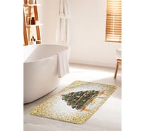 Коврик для ванной комнаты и туалета противоскользящий JOYARTY "Ёлка в конфетти" 60х100 см bath_79747_60x100