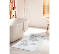 Коврик для ванной комнаты и туалета противоскользящий JOYARTY "Карта на кирпичной стене" 60х100 см bath_85302_60x100