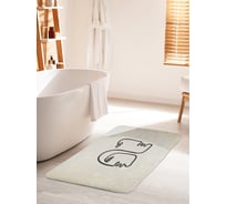 Коврик для ванной комнаты и туалета противоскользящий JOYARTY "Загадочные лица" 60х100 см bath_385285_60x100