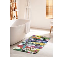 Коврик для ванной комнаты и туалета противоскользящий JOYARTY "Абстрактное граффити" 60х100 см bath_65118_60x100