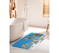 Коврик для ванной комнаты и туалета противоскользящий JOYARTY "Курортная идиллия" 60х100 см bath_31464_60x100