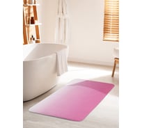 Коврик для ванной комнаты и туалета противоскользящий JOYARTY "Градиент фламинго" 60х100 см bath_23531_60x100