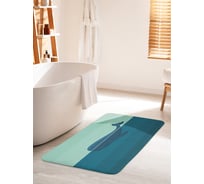 Коврик для ванной комнаты и туалета противоскользящий JOYARTY "Выплывший кит" 60х100 см bath_23198_60x100