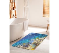 Коврик для ванной комнаты и туалета противоскользящий JOYARTY "Радость ныряльщика" 60х100 см bath_21285_60x100