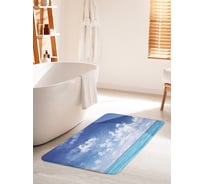 Коврик для ванной комнаты и туалета противоскользящий JOYARTY "Небесные облака над морем" 60х100 см bath_31146_60x100