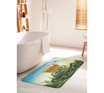 Коврик для ванной комнаты и туалета противоскользящий JOYARTY "Лягушка-принц" 60х100 см bath_36000_60x100