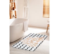 Коврик для ванной комнаты и туалета противоскользящий JOYARTY "Позитив на зигзаге" 60х100 см bath_35809_60x100