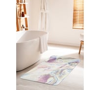 Коврик для ванной комнаты и туалета противоскользящий JOYARTY "Переливы цветного мрамора" 60х100 см bath_33998_60x100