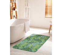 Коврик для ванной комнаты и туалета противоскользящий JOYARTY "Тропические листья" 60х100 см bath_36056_60x100
