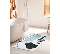 Коврик для ванной комнаты и туалета противоскользящий JOYARTY "Хорошие новости" 60х100 см bath_37241_60x100