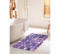 Коврик для ванной комнаты и туалета противоскользящий JOYARTY "Горошек диско" 60х100 см bath_27938_60x100