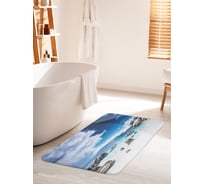 Коврик для ванной комнаты и туалета противоскользящий JOYARTY "Облачное небо" 60х100 см bath_29519_60x100