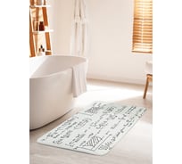 Коврик для ванной комнаты и туалета противоскользящий JOYARTY "Математические записи" 60х100 см bath_37797_60x100