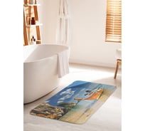 Коврик для ванной комнаты и туалета противоскользящий JOYARTY "Прогулочная лодка" 60х100 см bath_29204_60x100