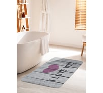 Коврик для ванной комнаты и туалета противоскользящий JOYARTY "Сердце на деревянном фоне" 60х100 см bath_46203_60x100