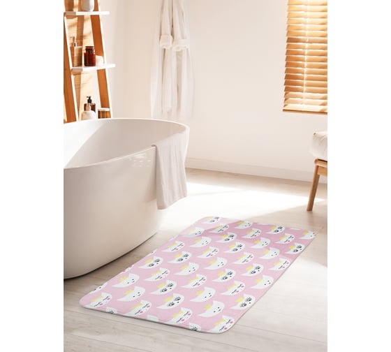 Коврик для ванной комнаты и туалета противоскользящий JOYARTY "Кошачьи взгляды" 60х100 см bath_25661_60x100 1