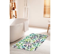 Коврик для ванной комнаты и туалета противоскользящий JOYARTY "Наложение листьев" 60х100 см bath_28406_60x100