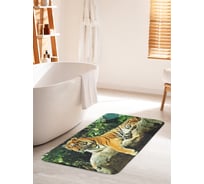 Коврик для ванной комнаты и туалета противоскользящий JOYARTY "Отдых тигра" 60х100 см bath_38678_60x100